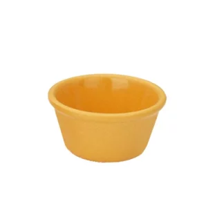 Yanco NC-538YL Mile Stone Smooth Ramekin, 4 Oz Capacity, 2.5" Height, 3.25" Diameter, Melamine, Yellow Color, Pack of 72