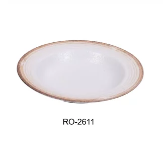 Yanco RO-2611 Rockeye-2 11" X 8" X 1 3/4" Pasta Bowl 16 Oz, Porcelain, Two-Tone, Pack of 12
