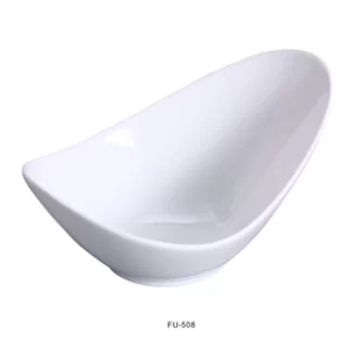 Yanco FU-508 Fuji 8.25" Fortune Bowl, 18 Oz Capacity, Porcelain, Bone White, Pack of 36