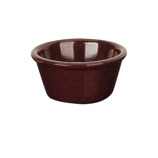 Yanco NC-538C Smooth Ramekin, 4 Oz Capacity, 2.5" Height, 3.25" Diameter, Melamine, Chocolate Color, Pack of 72