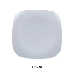 Yanco MD-410 Milando Square Plate, 9.5" Length, 9.5" Width, Melamine, White Color, Pack of 24
