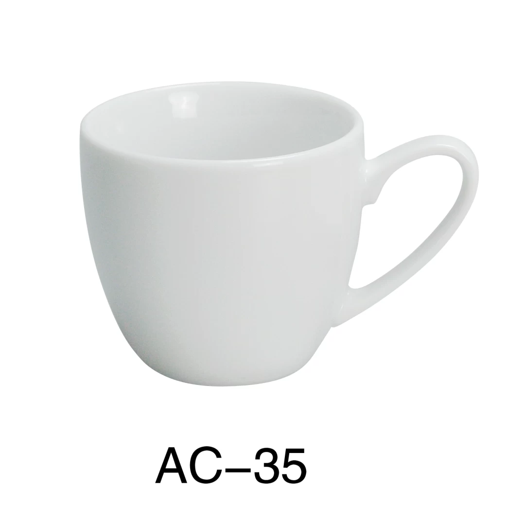 Yanco AC-35 Abco Espresso Cup, 3.5 Oz, Porcelain, Super White, Pack of 36