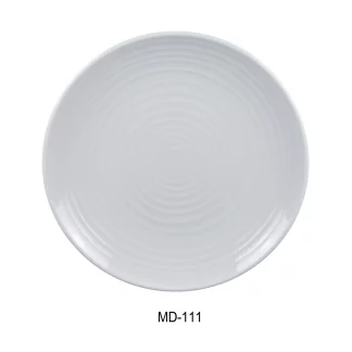 Yanco MD-110 Milando Round Plate, 9.5" Diameter, Melamine, White Color, Pack of 24
