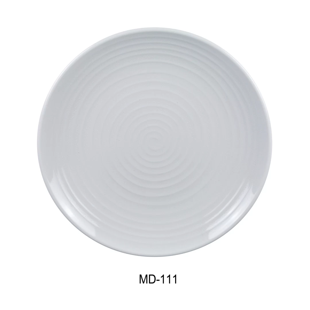Yanco MD-110 Milando Round Plate, 9.5" Diameter, Melamine, White Color, Pack of 24