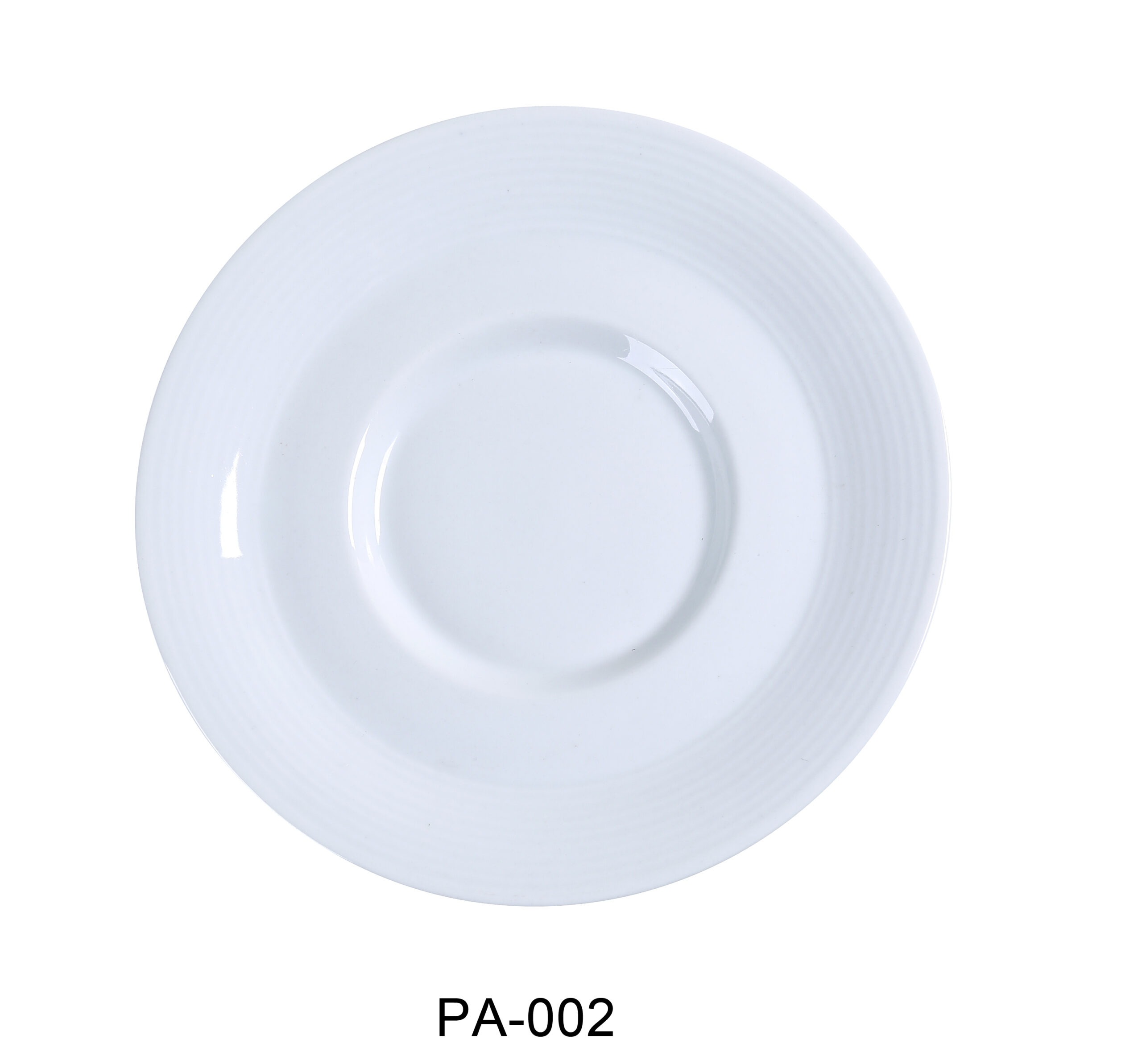 Yanco PA-002 Saucer, 5.5" Diameter, Porcelain, Super White, Pack of 36