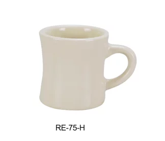 Yanco RE-75-H Recovery Hartford Mug, 8 oz Capacity, 3.5″ Height, 3.5″ Diameter, China, American White Color, Pack of 36