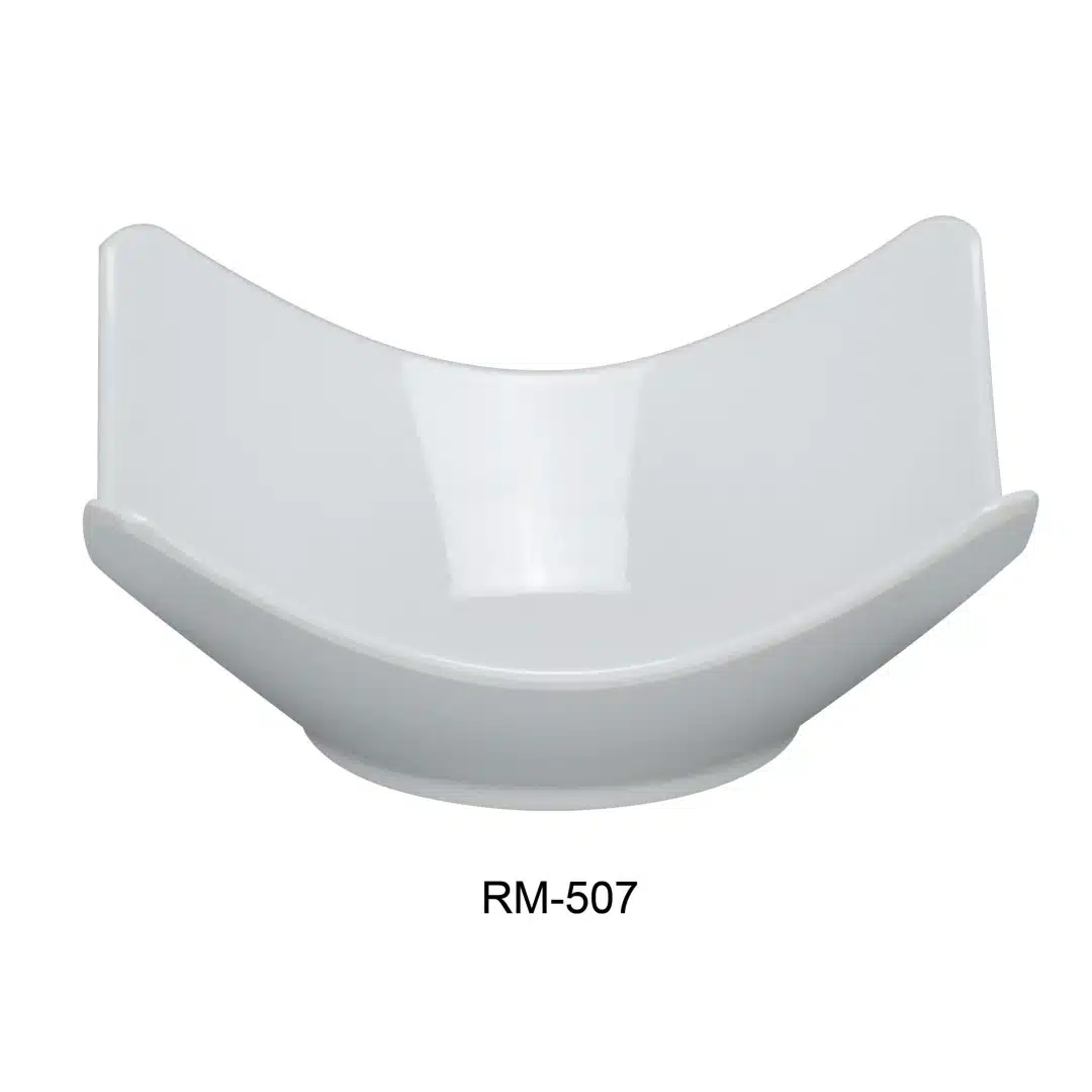 Yanco RM-507 Rome 7.25" Square Salad Bowl, 16 Oz Capacity, Melamine, White Color, Pack of 48