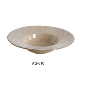 Yanco AG-610 9 1/4" X 5" X 2" Dessert Plate 10 Oz , Porcelain, Pack of 12