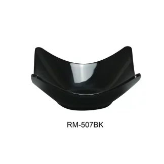 Yanco RM-507BK Rome Salad Bowl, 16 Oz Capacity, 7.25" Length, 7.25" Width, Melamine, Black Color, Pack of 48