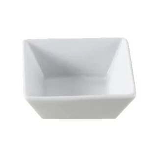 Yanco ML-703 3" Deep Dessert Bowl, Square, 5.5 Oz Capacity, Porcelain, Super White, Pack of 36