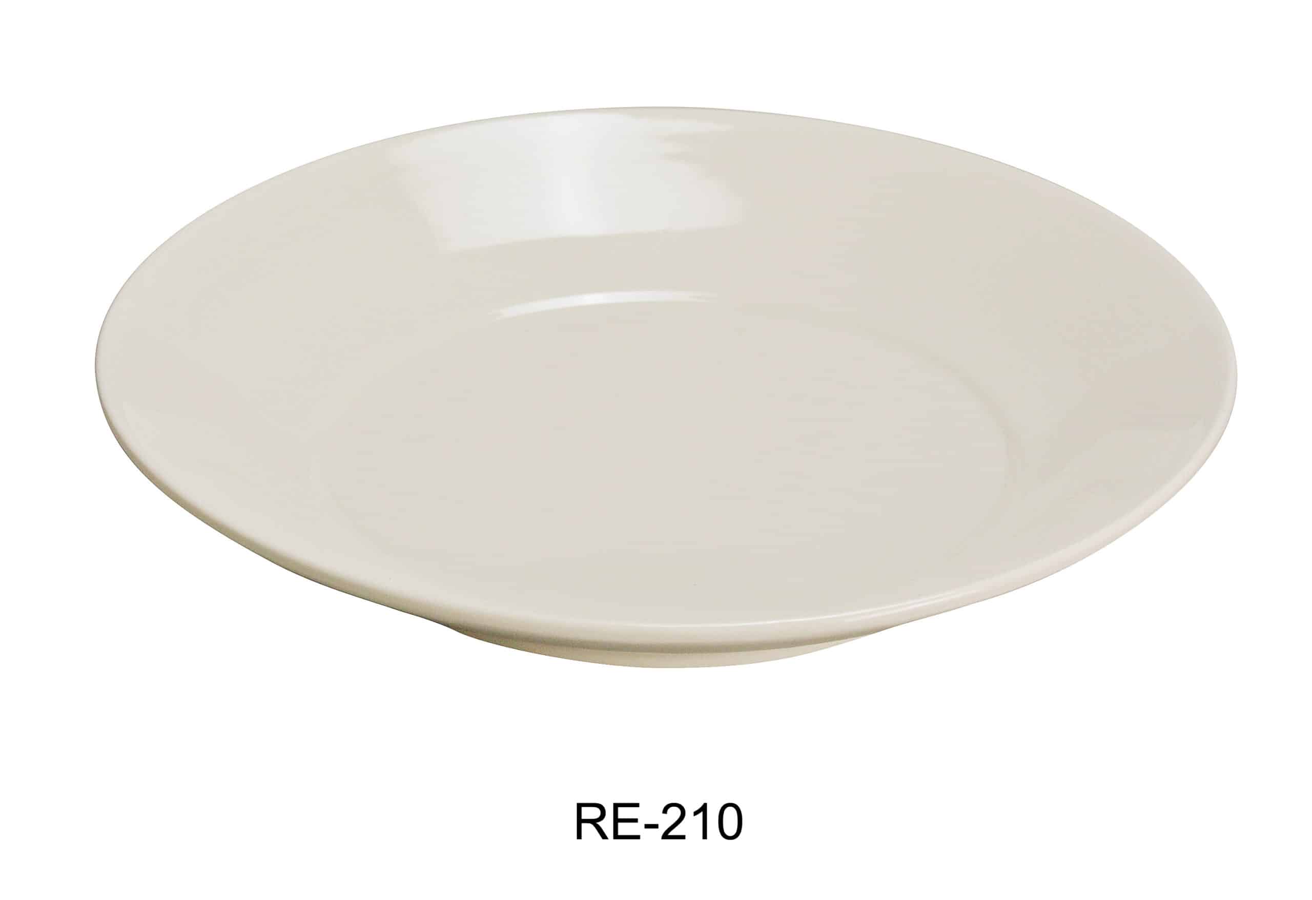 Yanco RE-210 Recovery Salad Plate, 10.5" Diameter, 1.875" Height, China, American White Color, Pack of 12