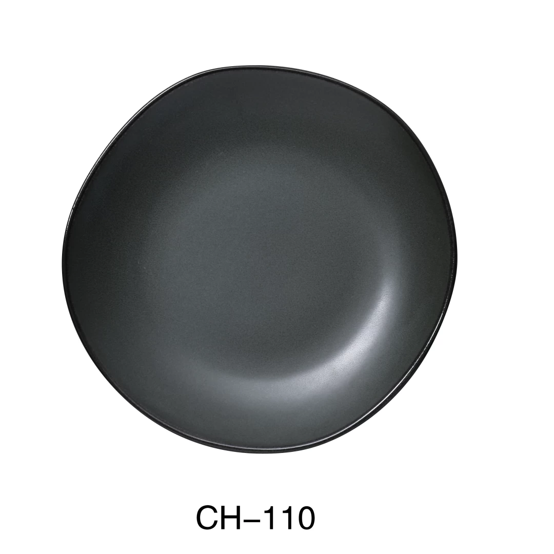 Yanco CH-110 Champs 10 1/2" X 1/4" Plate, Porcelain, Matte Glaze, Pack of 12