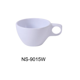 Yanco NS-9015W Nessico Short Coffee/Tea Cup, 7 Oz Capacity, 2.25" Height, 3.5" Diameter, Melamine, White Color, Pack of 48