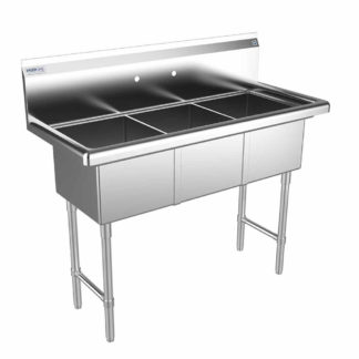 Prepline XS3C-1416 47" Stainless Steel Three Compartment Commercial Sink - 14" x 16" Bowls
