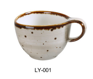 Yanco LY-001 Lyon Collection 4" Coffee/Tea Cup 7 Oz, Reactive Glaze (Pack of 36)