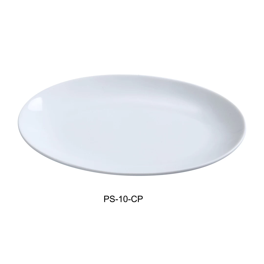 Yanco PS-10-C 10" Coupe Plate, Porcelain, Bone White, Pack of 12