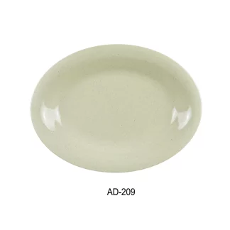 Yanco AD-209 Ardis Oval Platter, 9.5" Length, 7.25" Width, Melamine, Pack of 24
