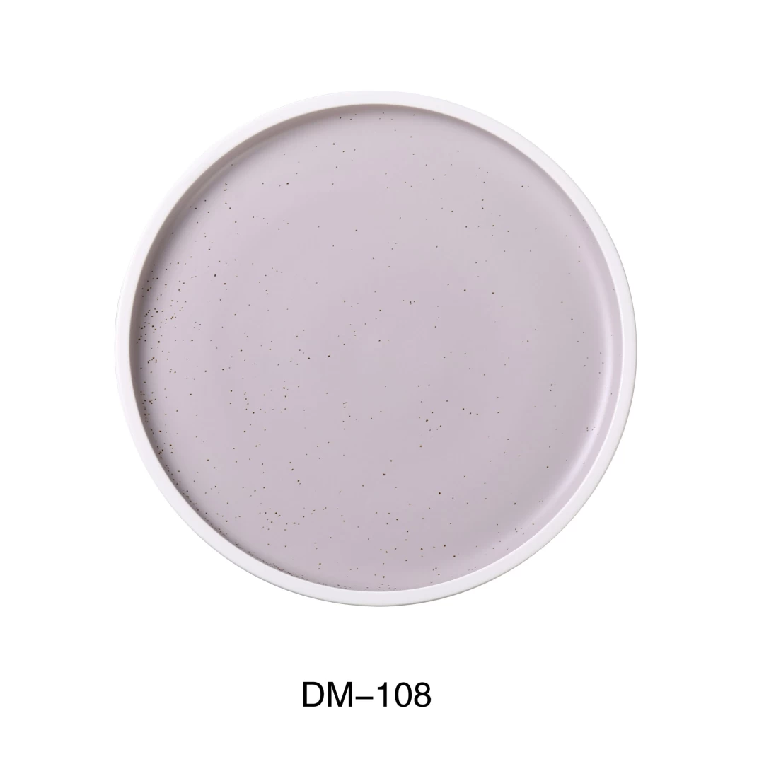 Yanco DM-108 Denmark 8" X 3/4" Round Plate With Upright Rim, Porcelain, Matte Glaze, Pack of 36