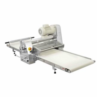 Omcan 42154 Stainless Steel Table Top Dough Sheeter with 88-inch Conveyor Length - 220V, 0.75 HP / 550 W