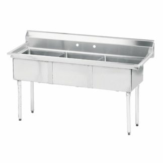 Advance Tabco FE-3-1515 3 Compartment Sink w/ 15"L x 15"W Bowl, 12" Deep