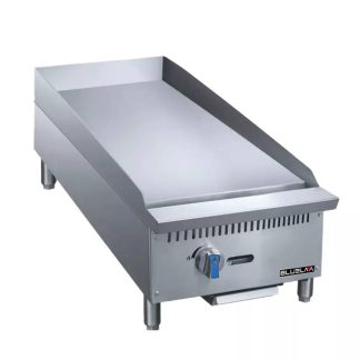 Blue Lava BLGM12-20D 12" Heavy-Duty Gas Griddle - 30" Depth, 3/4" Plate - 29,000 BTU