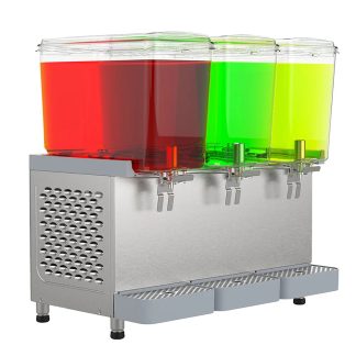 Crathco SR-35-16 Classic Pro Bubbler Triple 4.75 Gallon Bowl Refrigerated Beverage Dispenser - 120V