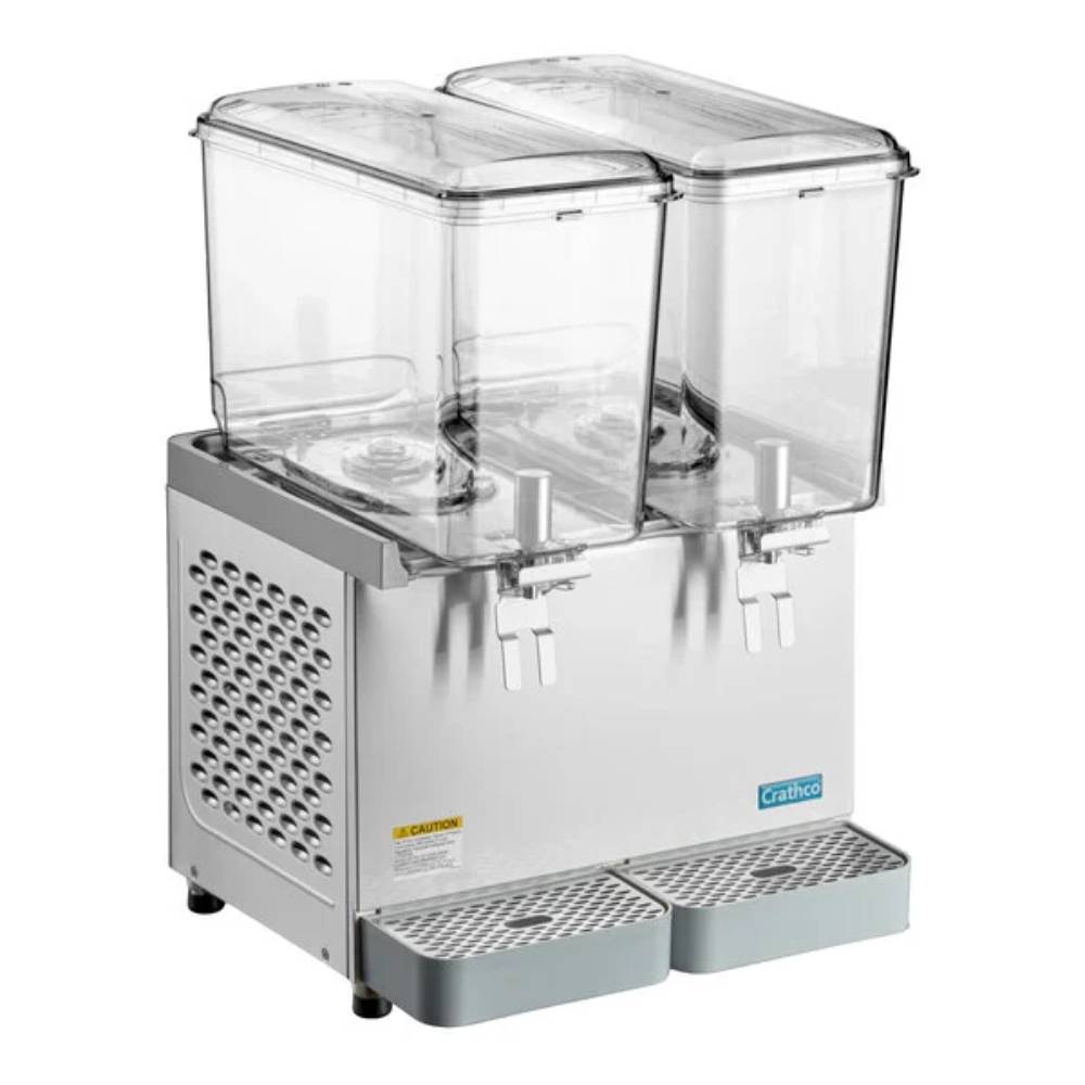 Crathco SR-25-16 Classic Pro Bubbler (2) 4.75 Gal. Stainless Steel Base Pre Mix Cold Beverage Dispenser - 120 Volts - Image 2