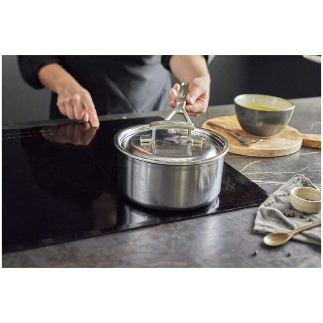 Demeyere Industry 5 3.2 qt Sauce Pan With Lid, 18/10 Stainless Steel (1029683) - Image 5